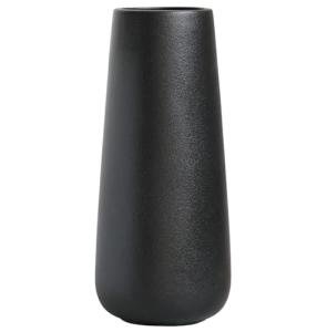 Matt Black Ceramic Vase for Flowers and Decor