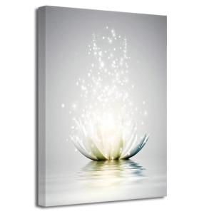 Zen Lotus Flower Canvas Wall Art for Home