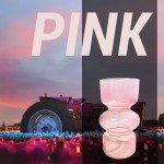 Pink Transparent Glass Hydroponic Vase - 7 Inch