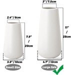 28 CM Tall White Ceramic Vase for Home Decor
