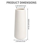 Simple 9" White Ceramic Vase for Rustic Decor