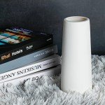 Simple 9" White Ceramic Vase for Rustic Decor