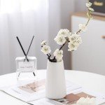 Minimalist White Ceramic Flower Vase for Home Decor