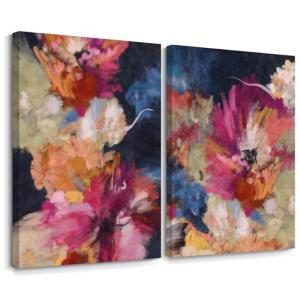 Colorful Abstract Flower Canvas Wall Art Set