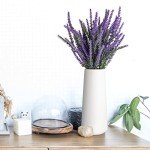 Simple 9" White Ceramic Vase for Rustic Decor