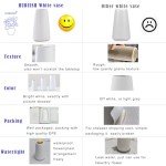 Minimalist White Ceramic Flower Vase for Home Decor