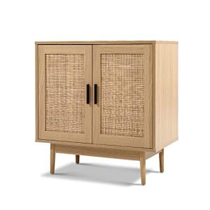 Rattan Buffet Sideboard with Adjustable Shelves