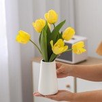 Minimalist White Ceramic Flower Vase for Home Decor