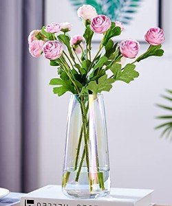 Iridescent Glass Flower Vase for Modern Decor