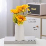 Minimalist White Ceramic Flower Vase for Home Decor