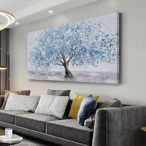 Blue Tree of Life Wall Art Canvas Print