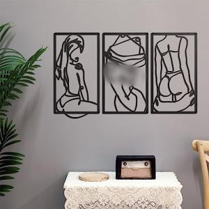 3-Piece Abstract Line Art Wall Decor Set