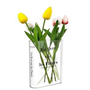 Tulip-Shaped Clear Acrylic Flower Vase