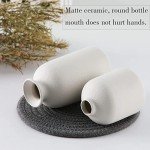 Set of 3 Matte White Nordic Ceramic Vases