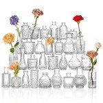 30-Pack Clear Glass Bud Vases for Events
