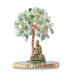 Buddha Statue with Healing Crystal Tree Decor