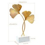 Gold Ginkgo Leaf Sculpture for Home and Office