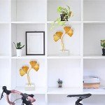 Gold Ginkgo Leaf Sculpture for Home and Office