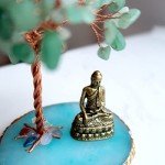 Buddha Statue with Healing Crystal Tree Decor