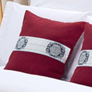 Square Red Cushion Covers with Invisible Zipper