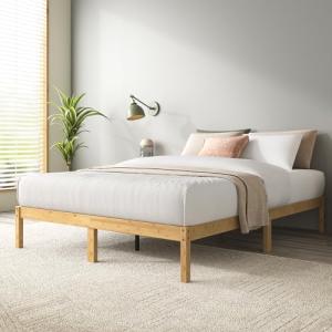 Zinus Queen Bed Frame with Bamboo Wood Base