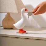 Kawaii Goose Statue Key Holder for Home Decor