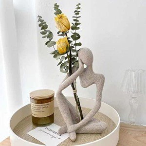 Abstract Sandstone Thinker Statue Ornament for Decor