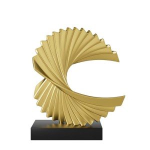 Gold Ocean Wave Abstract Shelf Decor Accents
