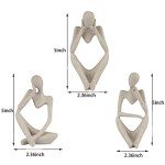 Set of 3 Modern Thinker Resin Sculptures