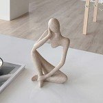 Abstract Sandstone Thinker Statue Ornament for Decor