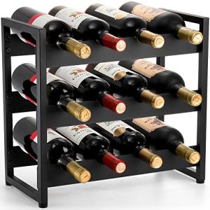 12-Bottle Freestanding Wine Rack and Holder