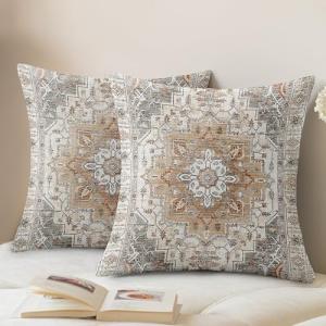 Boho Pillow Covers 18x18 Inch Set of 2