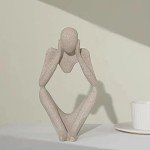 Set of 3 Modern Thinker Resin Sculptures