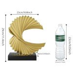 Gold Ocean Wave Abstract Shelf Decor Accents