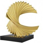 Gold Ocean Wave Abstract Shelf Decor Accents