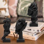3-Piece Thinker Statue Set for Home Decor