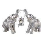 Silver Elephant Statue for Home & Office Decor
