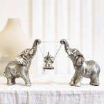 Silver Elephant Statue for Home & Office Decor