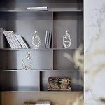 Silver Thinker Statue Set - 3 Piece Modern Decor