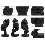 3-Piece Thinker Statue Set for Home Decor