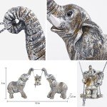 Silver Elephant Statue for Home & Office Decor