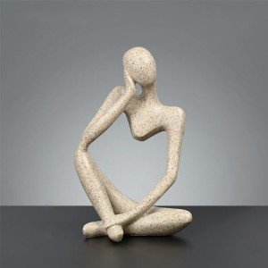 Sandstone Resin Abstract Thinker Style Sculpture