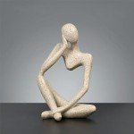 Sandstone Resin Abstract Thinker Style Sculpture