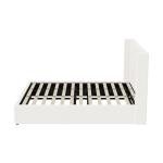 Oikiture White King Bed Frame with Gas Lift