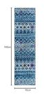 Navy and Turquoise Moroccan Boho Runner 2'3" x 6