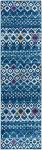 Navy and Turquoise Moroccan Boho Runner 2'3" x 6