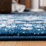 Navy and Turquoise Moroccan Boho Runner 2'3" x 6