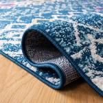 Navy and Turquoise Moroccan Boho Runner 2'3" x 6