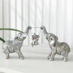 Silver Elephant Statue for Home & Office Decor