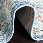 Navy & Light Blue Boho Chic Area Rug, 9' Square